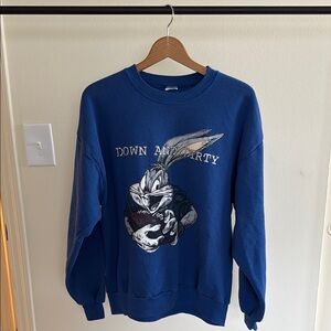 Vintage Bugs Bunny “Down and Dirty” Football Crewneck